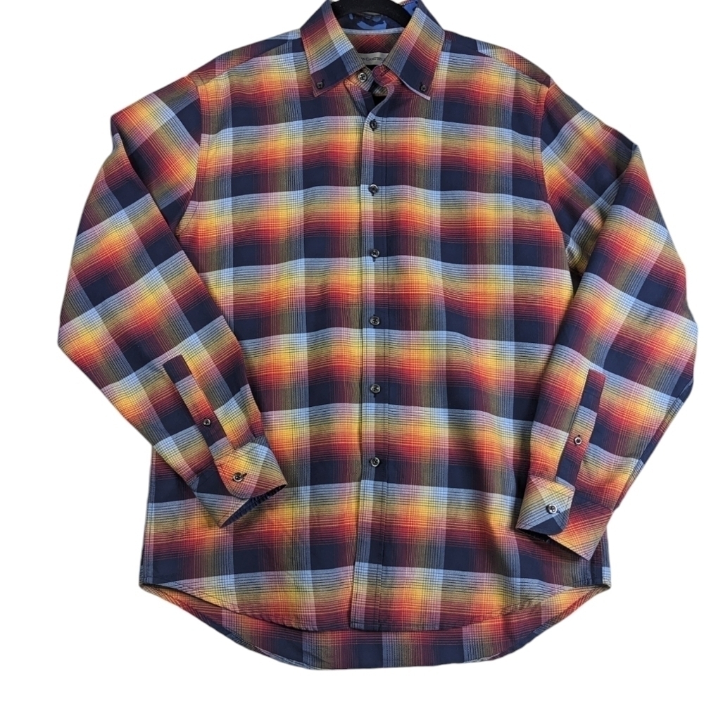 James Campbell men's shirt geometric pattern size M. Grampa core